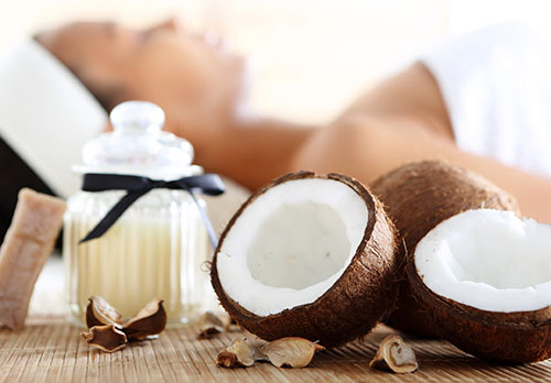 kokosová masáž